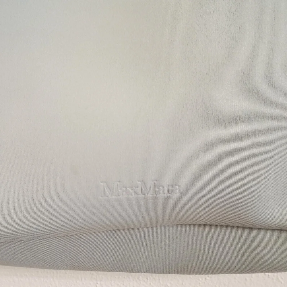 NWT Max Mara Palizzo Light Gray Foam Fabric Tote Handbag Shop Bag READ - Picture 8 of 13